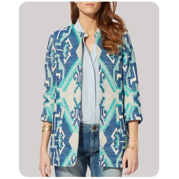 NWT Maje Grenade jacquard cotton-blend coat - Picture 2 of 12